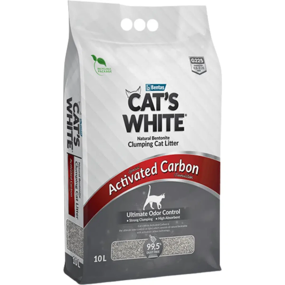 Cat’s White Aktif Karbonlu Topaklanan Kedi Kumu 10 Litre