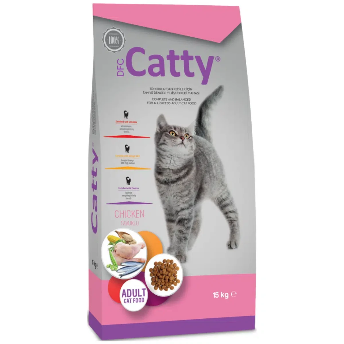 Catty Tavuklu Yetişkin Kedi Maması 15 Kg