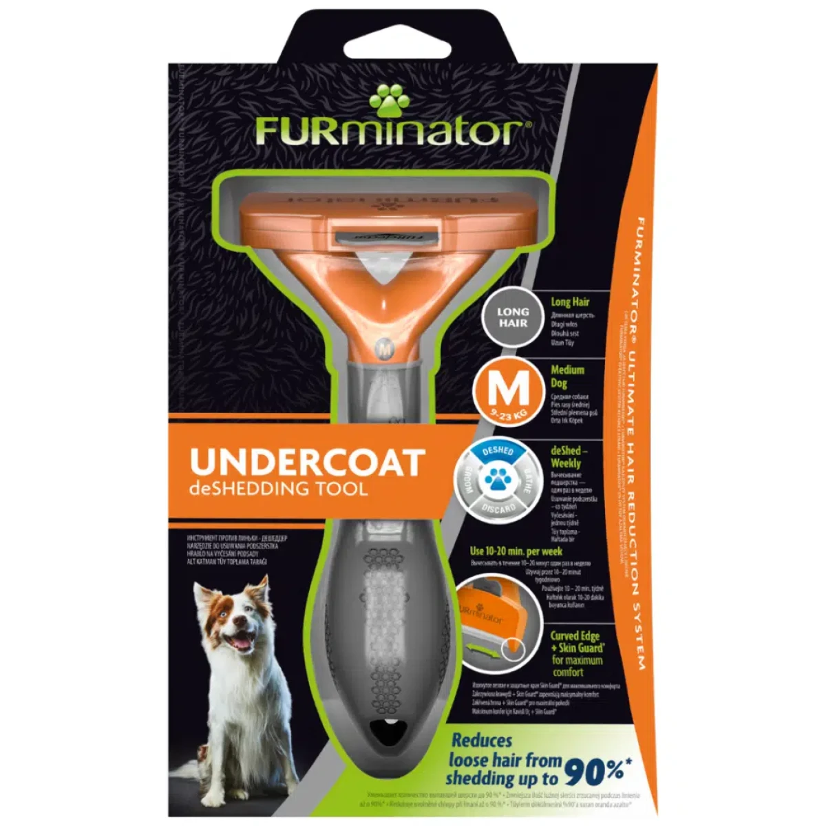 Furminator Long Hair Uzun Tüylü Orta Irk Köpekler İçin Köpek Tarağı Medium