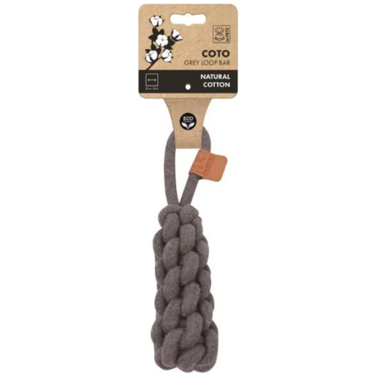 M-PETS Coto Grey Loop Bar Örgü Köpekler İçin Oyuncak 22.00 Cm