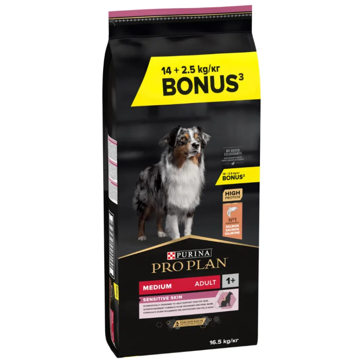 Pro Plan Sensitive Skin Somonlu Medium Adult Orta Irk Yetişkin Köpek Maması 14+2.5 Kg