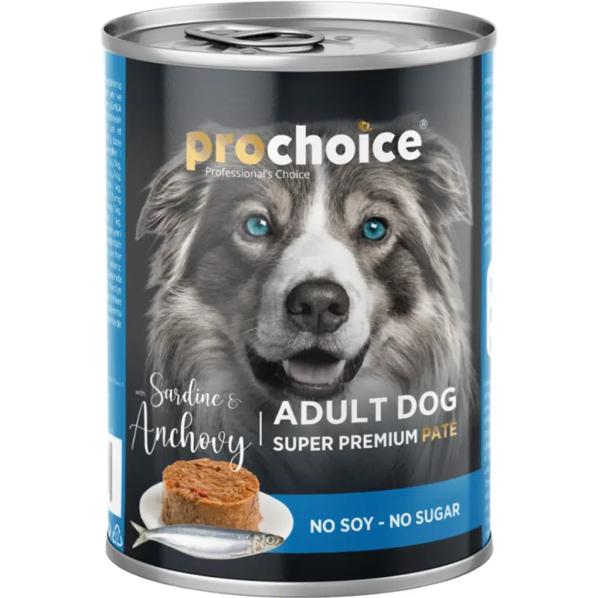 ProChoice Sardunya ve Hamsili Tahılsız Köpek Konservesi Pate 400 Gr