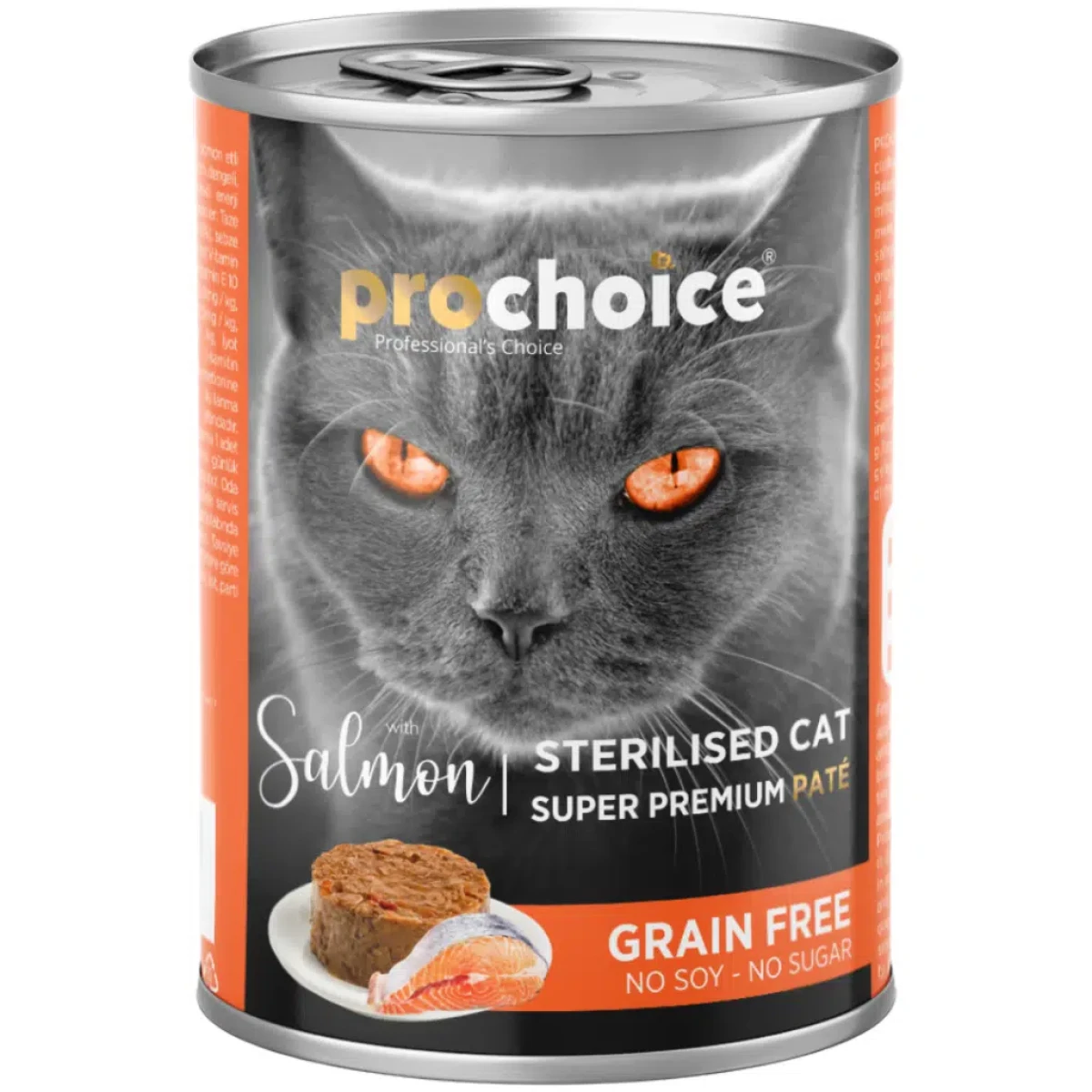 ProChoice Sterilised Somonlu Tahılsız Kısırlaştırılmış Kedi Konservesi Pate 400 Gr