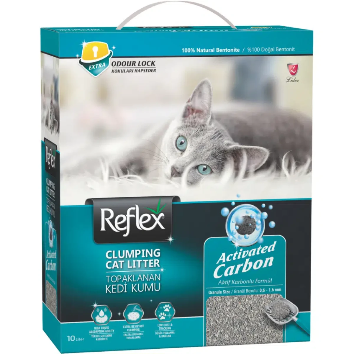 Reflex Aktif Karbonlu Süper Hızlı Topaklanan Kedi Kumu 10 Litre