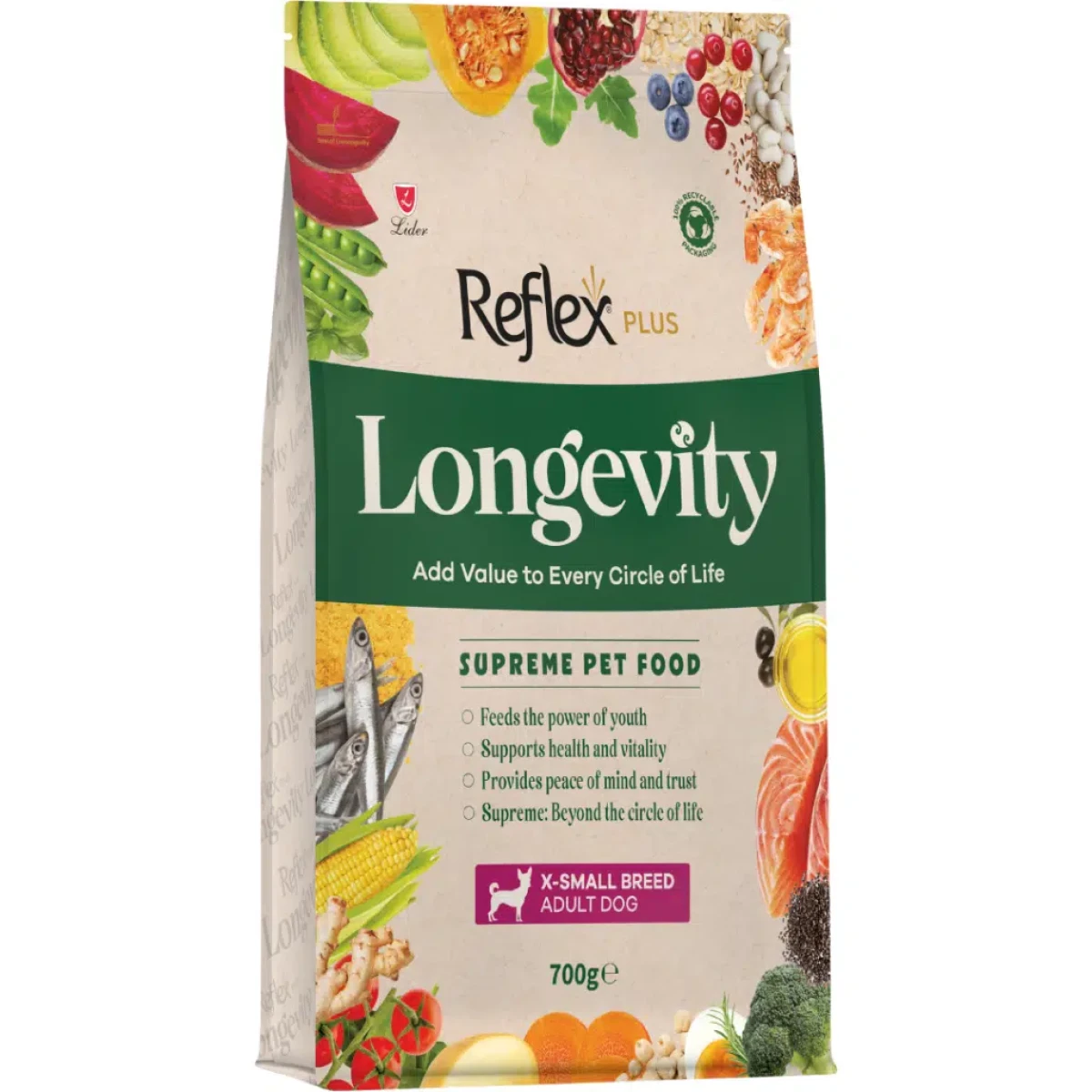 Reflex Plus Longevity X-Small Breed Adult Hipoalerjenik Çok Küçük Irk Yetişkin Köpek Maması 700 Gr