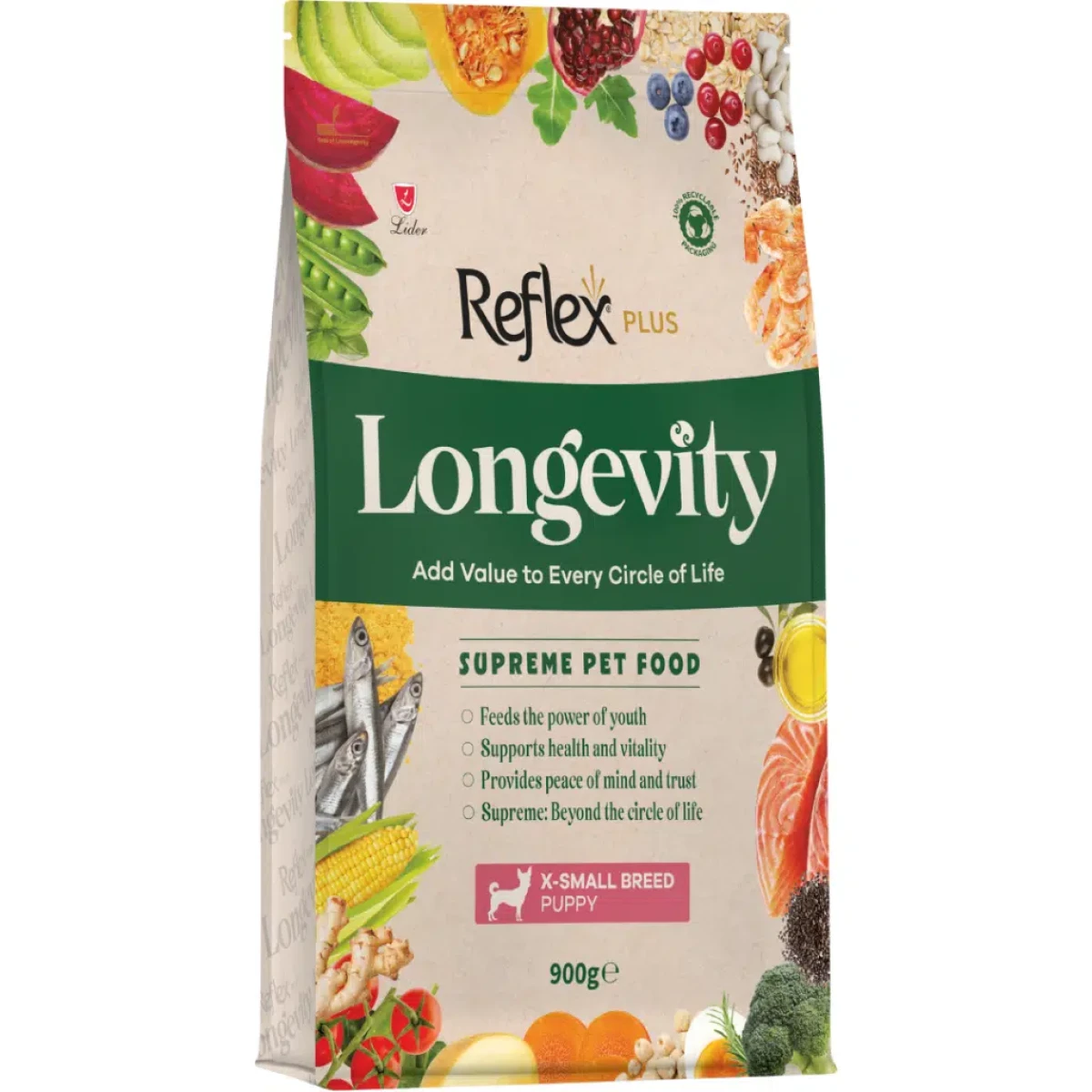 Reflex Plus Longevity X-Small Breed Puppy Hipoalerjenik Çok Küçük Irk Yavru Köpek Maması 900 Gr