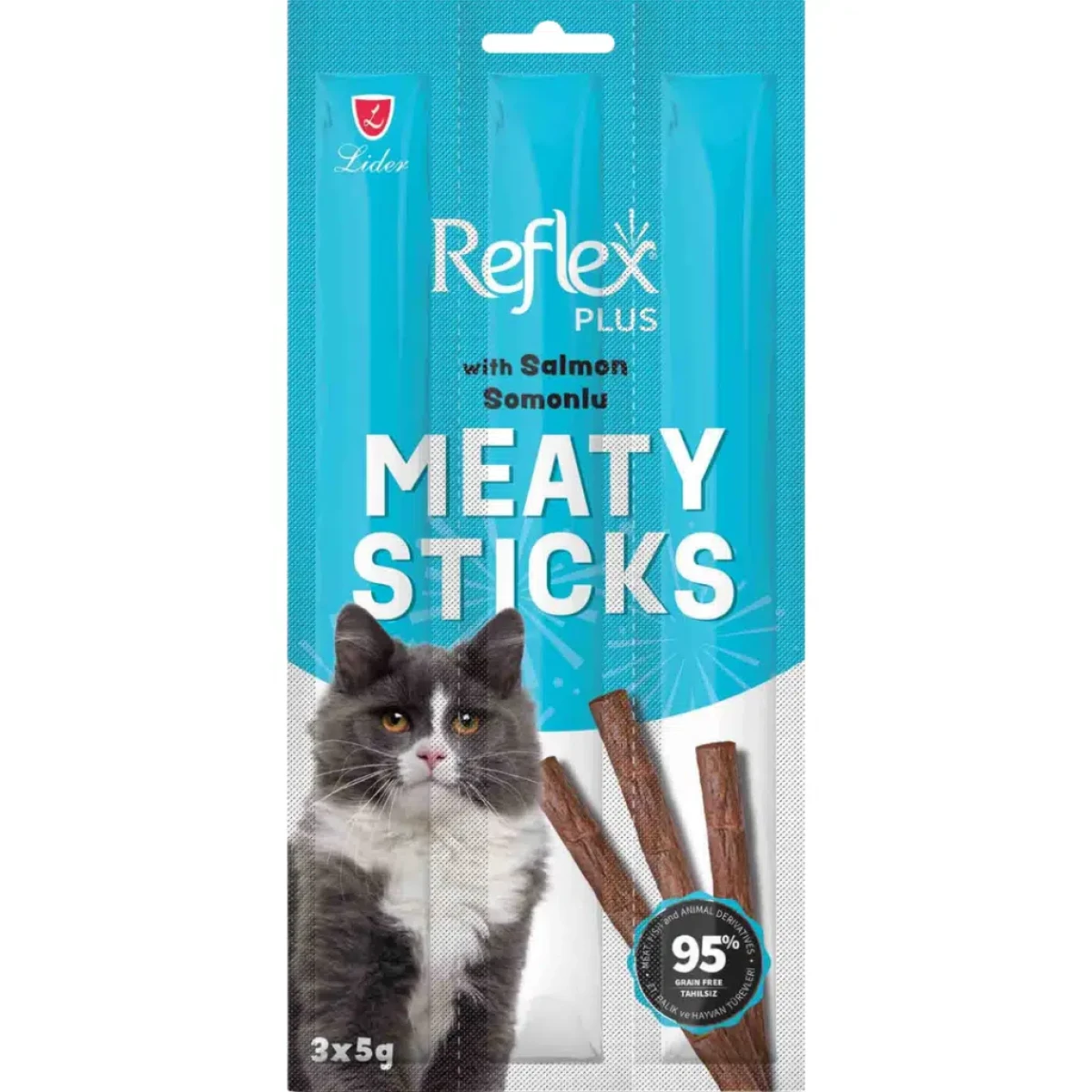 Reflex Plus Meaty Sticks Somonlu Kedi Ödül Çubuğu 3x5 Gr