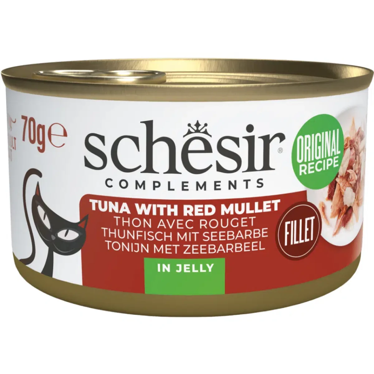 Schesir Ton Balıklı ve Barbun Balıklı Jöle İçinde Kedi Konservesi 70 Gr